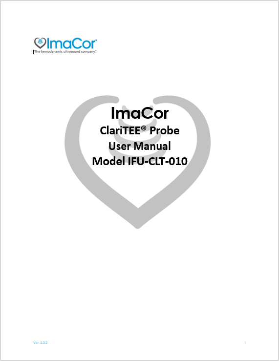 ClariTEE Probe User Manual Cover
