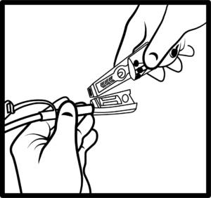 Figure 3 shows aligning the probe and handle