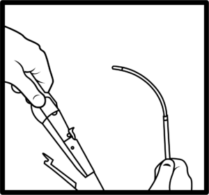 Figure 6 shows checking of the articulation of the probe